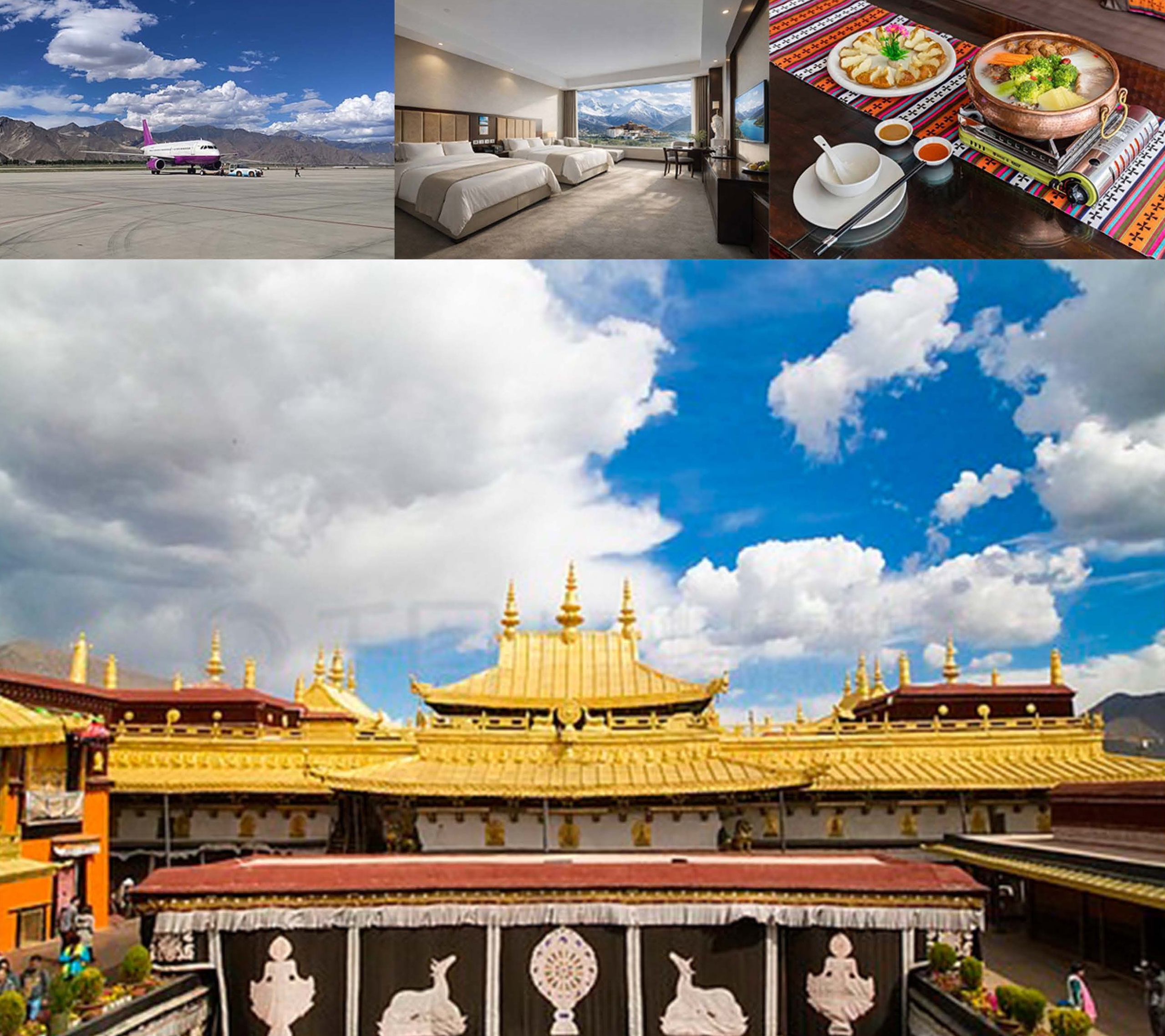 Scenes from Lhasa at the beginning of the Everest motorcycle expedition