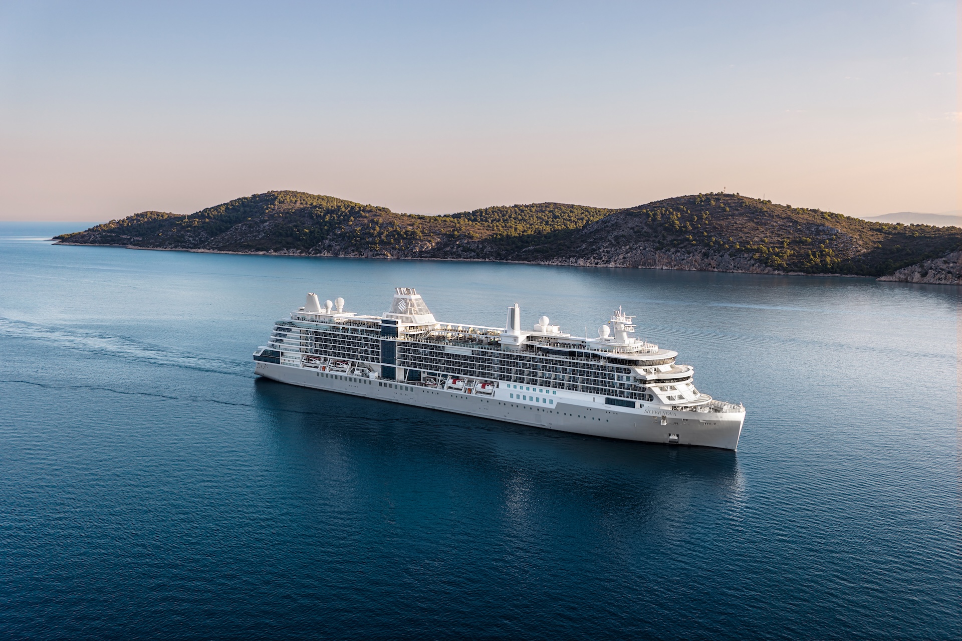 Silversea Silver Nova sailing along the Croatian coastline